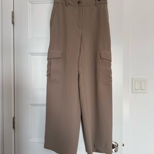 Wilfred Taupe Wide Leg Cargo Pants